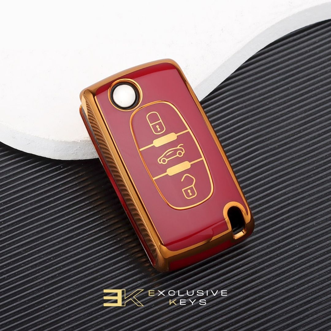 Capa para Peugeot 107, 207, 307, 308, 407, 607, 3008, 5008 (3 botões)