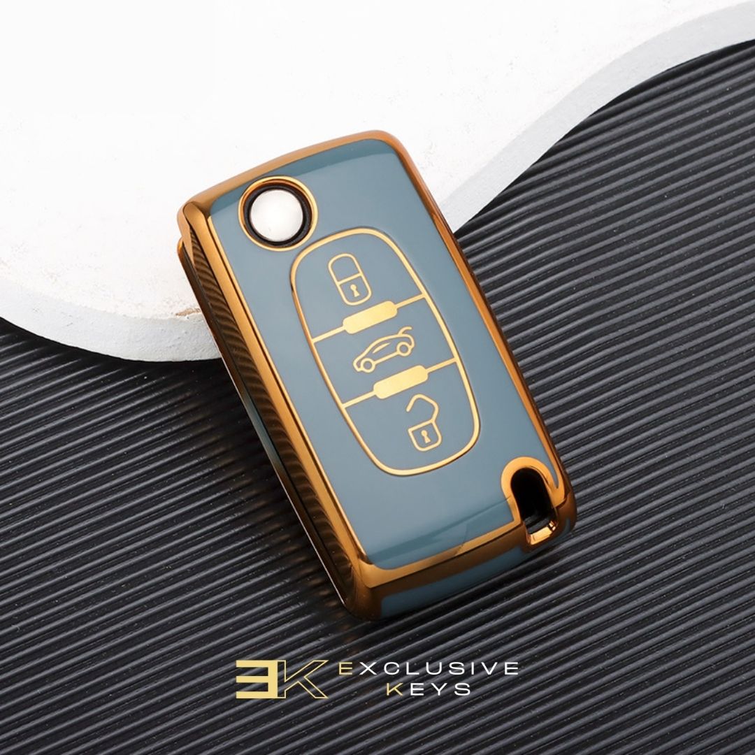 Capa para Peugeot 107, 207, 307, 308, 407, 607, 3008, 5008 (3 botões)