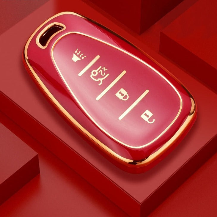 Capa para Chevrolet Chevy, Camaro, Cruze, Malibu, Sonic, Volt, Tracker, Spark, Bolt e Trax (4 Botões)
