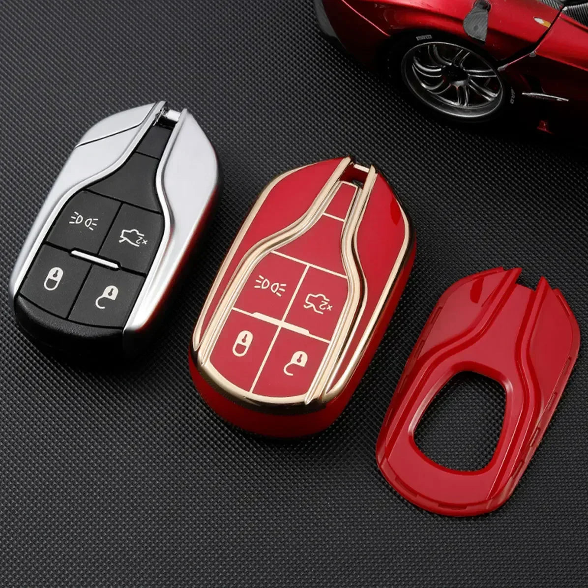 Capa para chave de carro para Maserati Levante Ghibli Quattroporte GT Granturismo GranCabrio TPU Protetor Fob Acessórios