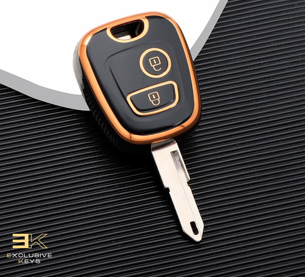 Capa para Peugeot 106, 107, 206, 207, 306, 307, 406, 407 (2 botões)