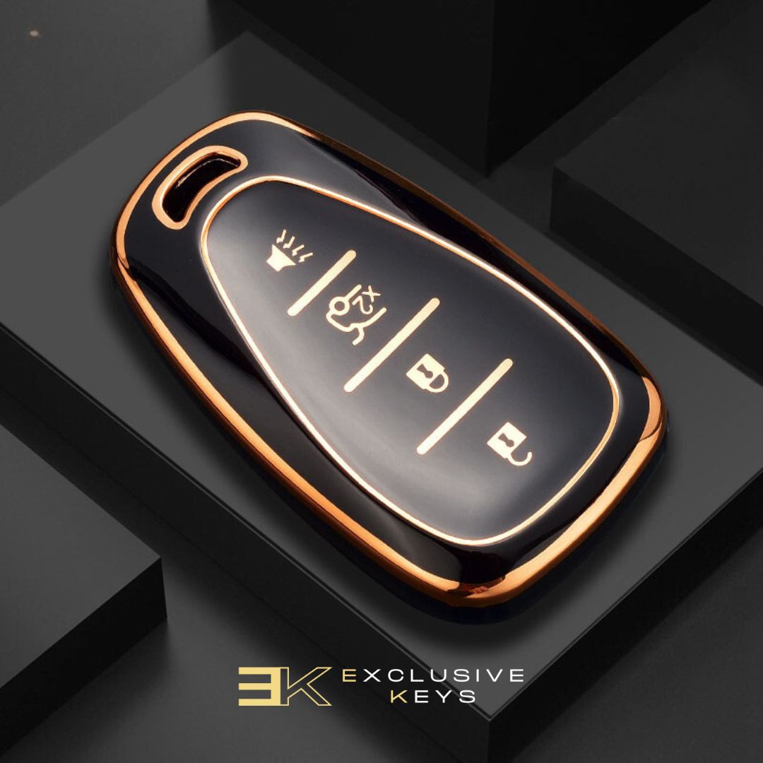 Capa para Chevrolet Chevy, Camaro, Cruze, Malibu, Sonic, Volt, Tracker, Spark, Bolt e Trax (4 Botões)