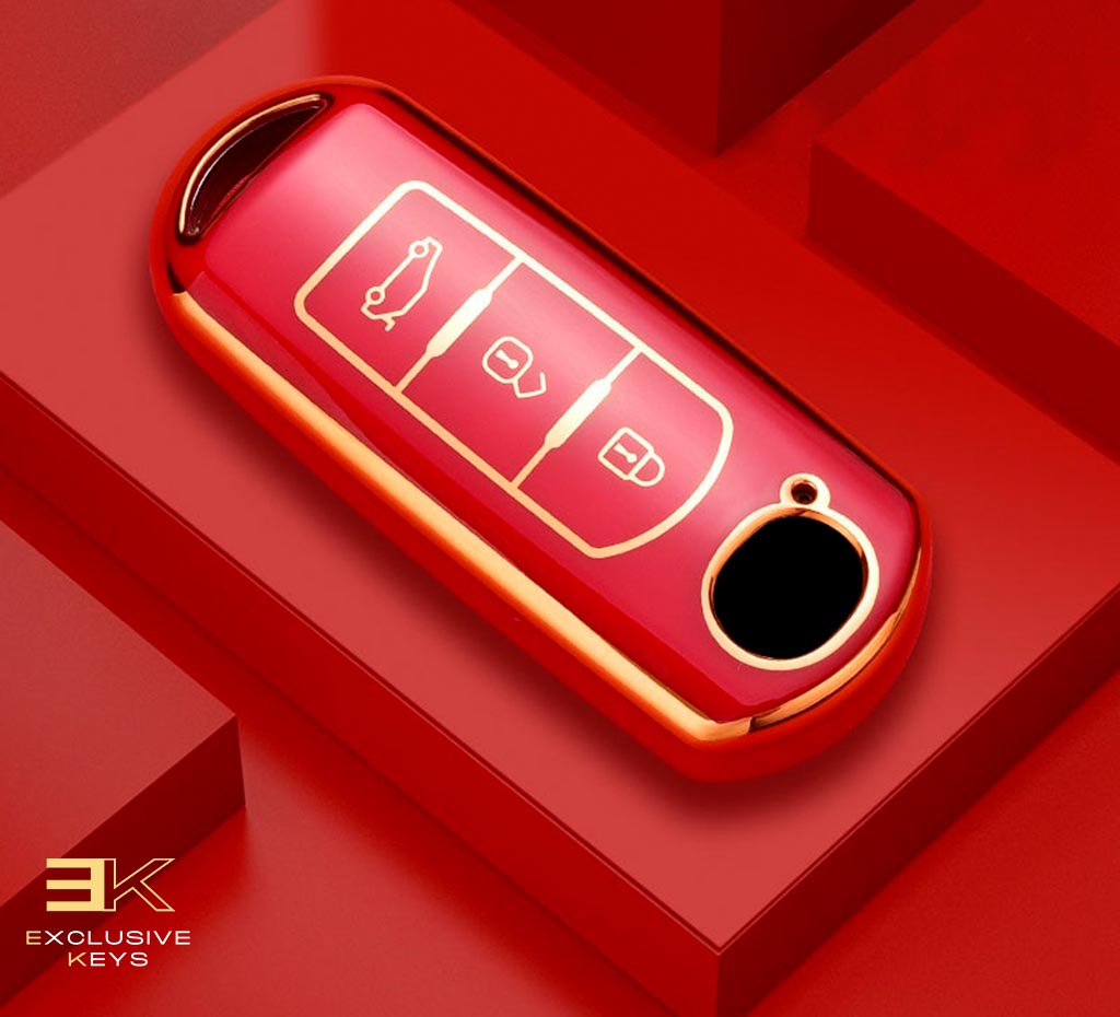Capa para Mazda 2, 3, 5, 6, BL, BM, GJ, Atenza, Axela, Demio, CX-3, CX3, CX-5, CX5, CX7, CX-9, CX8 (3 Botões)